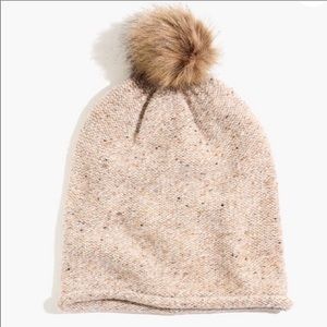 Madewell Faux Fur Pom Pom Beanie